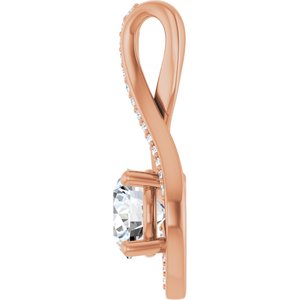 10K Rose Gold 7 mm Round Pendant Mounting – image 5