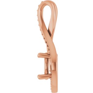 14K Rose Gold 7 mm Round Pendant Mounting – image 6