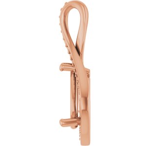 14K Rose Gold 10x7 mm Pear Pendant Mounting – image 6