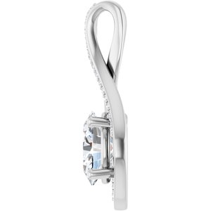 10K White Gold 9x7 mm Oval Pendant Mounting – image 5
