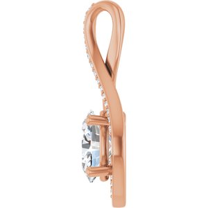 14K Rose Gold 9x7 mm Oval Pendant Mounting – image 5