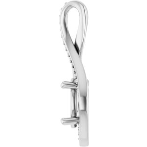 18K White Gold 9x7 mm Oval Pendant Mounting – image 6