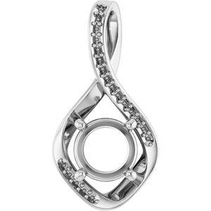 Platinum 7.4 mm Round Pendant Mounting – image 2