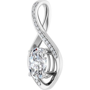 Platinum 9x7 mm Oval Pendant Mounting – image 3