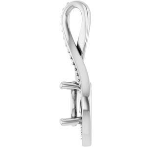 Sterling Silver 8 mm Round Pendant Mounting – image 6