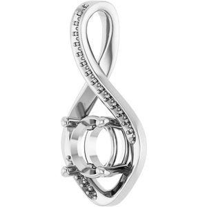 Continuum Sterling Silver 7.4 mm Round Pendant Mounting – image 4