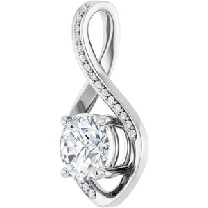 Sterling Silver 8 mm Round Pendant Mounting – image 3