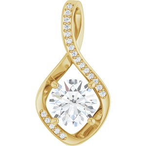 10K Yellow Gold 8 mm Round Pendant Mounting