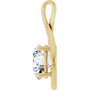 10K Yellow Gold 12 mm Round Pendant Mounting – image 5