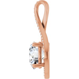 18K Rose Gold 9.4 mm Round Pendant Mounting – image 5