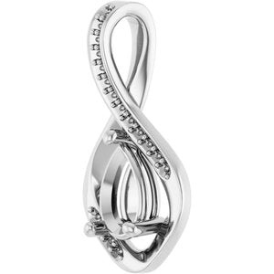 Sterling Silver 8x5 mm Pear Pendant Mounting – image 4