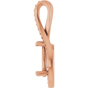 18K Rose Gold 8x5 mm Pear Pendant Mounting – image 6