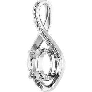 Sterling Silver 10x8 mm Oval Pendant Mounting – image 4