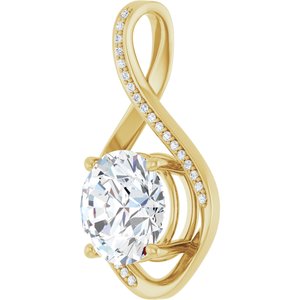 10K Yellow Gold 11 mm Round Pendant Mounting – image 3