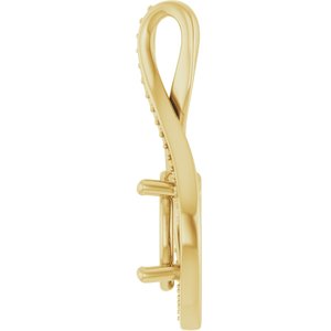 18K Yellow Gold 10x8 mm Oval Pendant Mounting – image 6