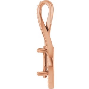 14K Rose Gold 10x8 mm Oval Pendant Mounting – image 6