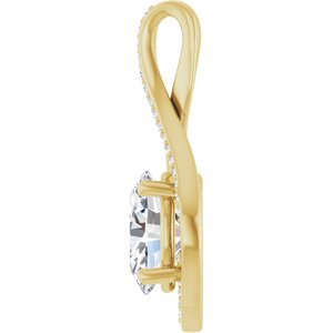 14K Yellow Gold 10x8 mm Oval Pendant Mounting – image 5