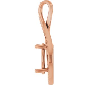 10K Rose Gold 11 mm Round Pendant Mounting – image 6