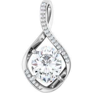 Sterling Silver 11x9 mm Oval Pendant Mounting