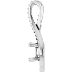 Sterling Silver 5x5 mm Cushion Pendant Mounting – image 6