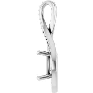 Continuum Sterling Silver 6.5x6.5 mm Square Pendant Mounting – image 6