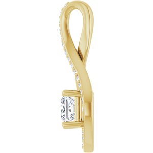 10K Yellow Gold 4.5x4.5 mm Square Pendant Mounting – image 5