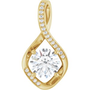 10K Yellow Gold 8.2 mm Round Pendant Mounting