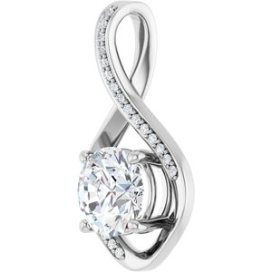 Sterling Silver 8.2 mm Round Pendant Mounting – image 3