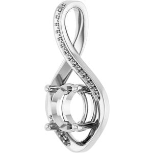 Platinum 8.2 mm Round Pendant Mounting – image 4