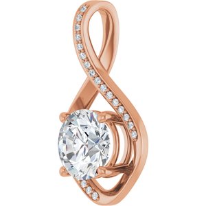 10K Rose Gold 8.8 mm Round Pendant Mounting – image 3