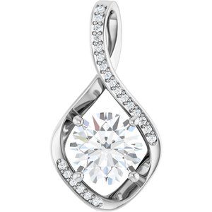 Sterling Silver 8.8 mm Round Pendant Mounting