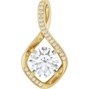 10K Yellow Gold 8.8 mm Round Pendant Mounting
