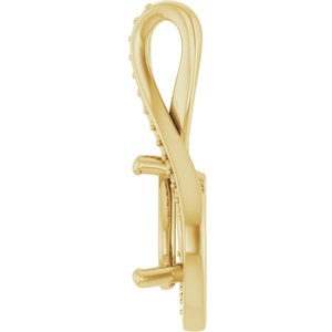 10K Yellow Gold 8x6 mm Pear Pendant Mounting – image 6