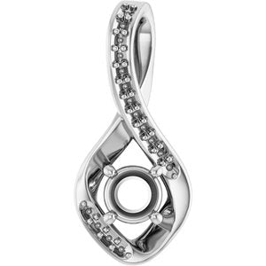 Continuum Sterling Silver 4.4 mm Round Pendant Mounting – image 2