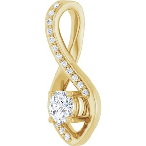 10K Yellow Gold 4.4 mm Round Pendant Mounting – image 3