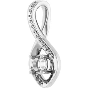Sterling Silver 4.4 mm Round Pendant Mounting – image 4