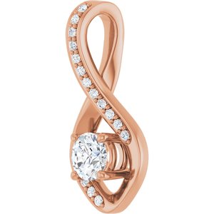 18K Rose Gold 4.4 mm Round Pendant Mounting – image 3
