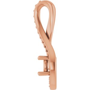 14K Rose Gold 4.4 mm Round Pendant Mounting – image 6