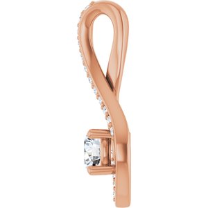 14K Rose Gold 4.4 mm Round Pendant Mounting – image 5