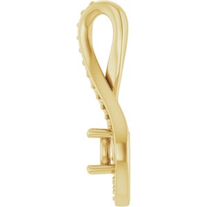 10K Yellow Gold 4.4 mm Round Pendant Mounting – image 6