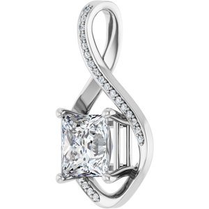 Platinum 8x8 mm Square Pendant Mounting – image 3