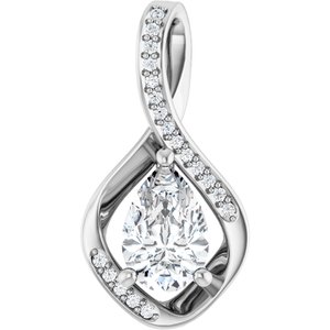 Continuum Sterling Silver 9x6 mm Pear Pendant Mounting