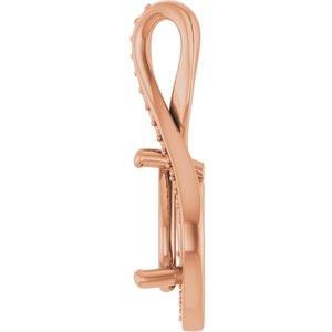 18K Rose Gold 9x6 mm Pear Pendant Mounting – image 6