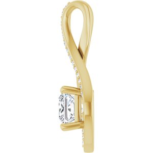 10K Yellow Gold 5.5x5.5 mm Square Pendant Mounting – image 5