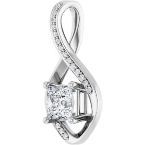 Continuum Sterling Silver 5.5x5.5 mm Square Pendant Mounting – image 3
