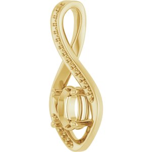 10K Yellow Gold 7x5 mm Oval Pendant Mounting – image 4