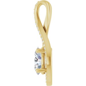 18K Yellow Gold 8x6 mm Oval Pendant Mounting – image 5