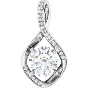 Continuum Sterling Silver 9 mm Round Pendant Mounting