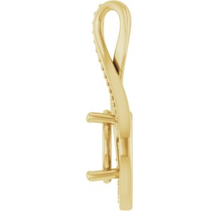 10K Yellow Gold 10 mm Round Pendant Mounting – image 6