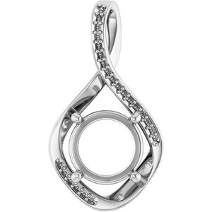 Continuum Sterling Silver 10 mm Round Pendant Mounting – image 2